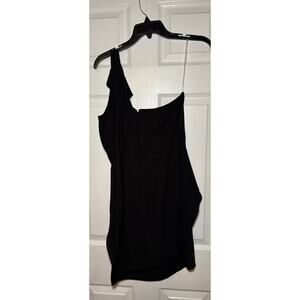 D’closet black one shoulder dress peplum size large